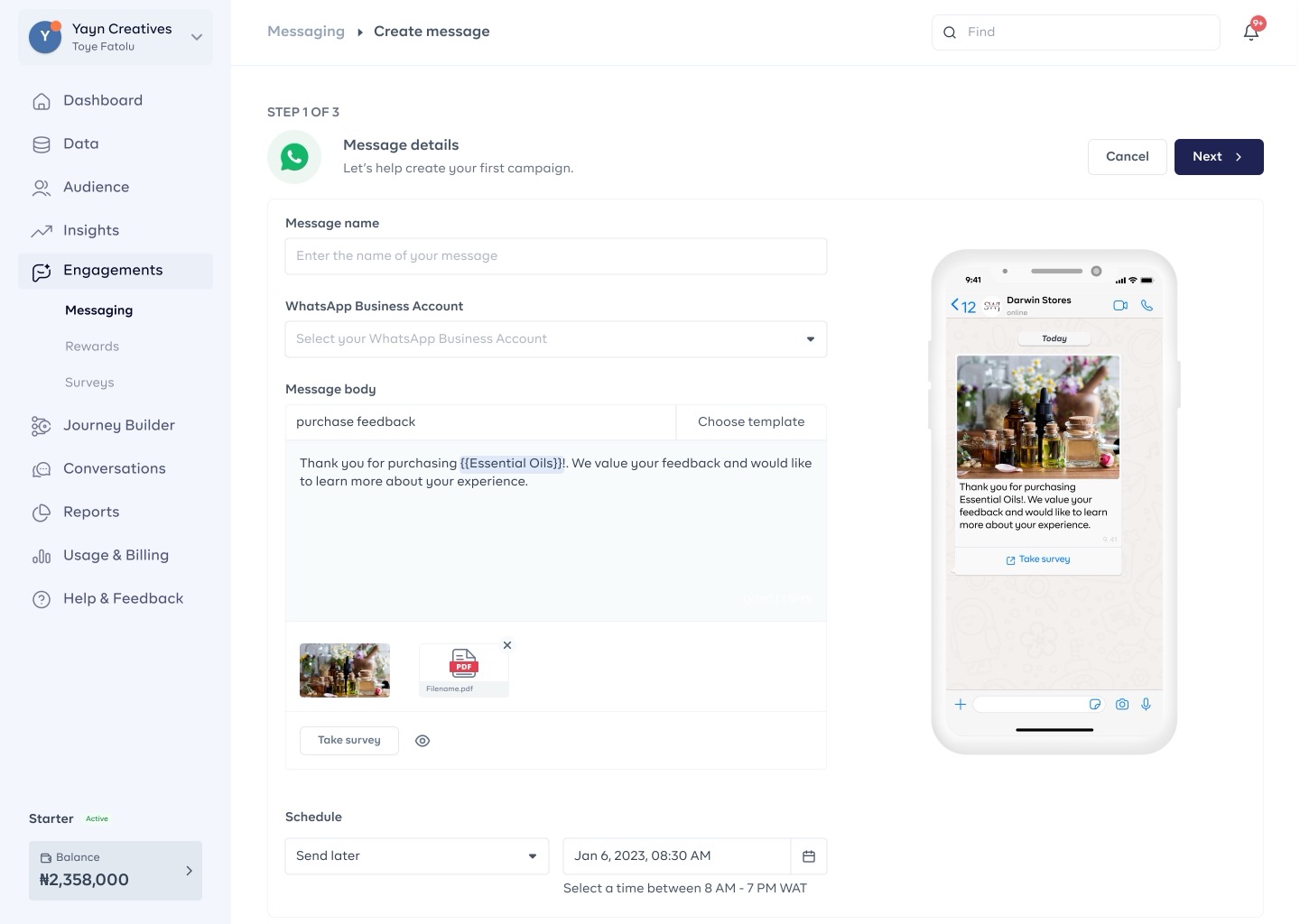 Messaging & Campaigns