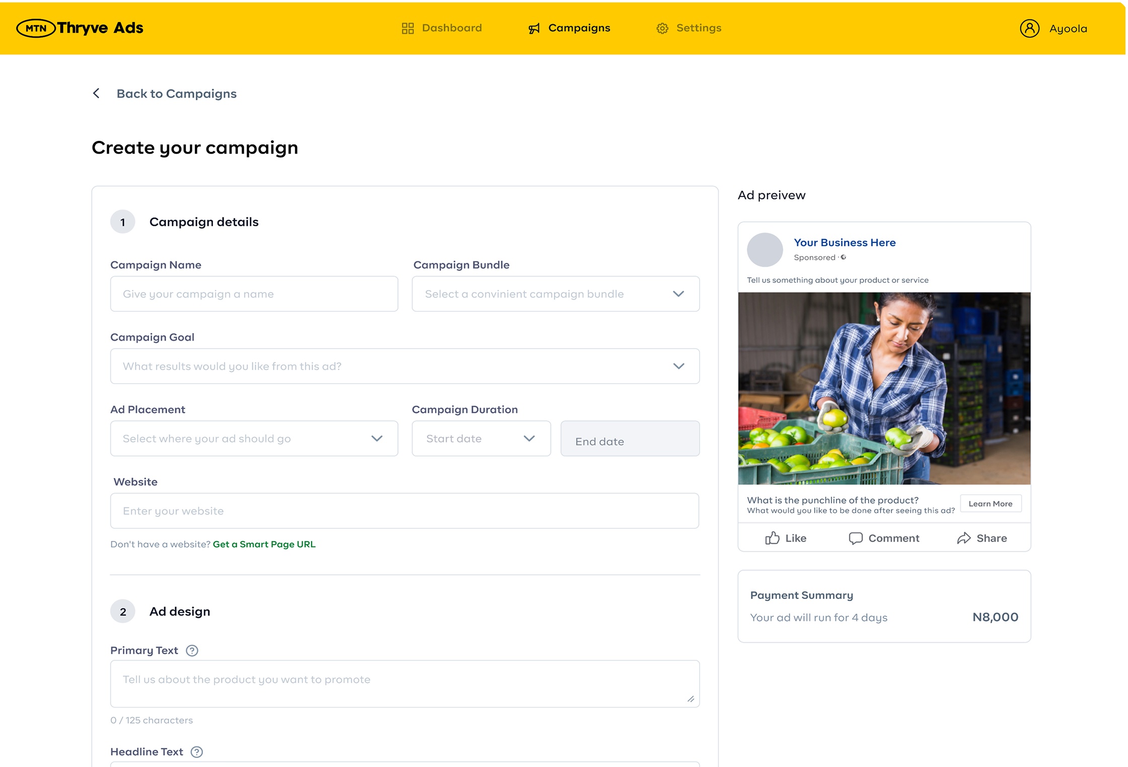 Create Campaign